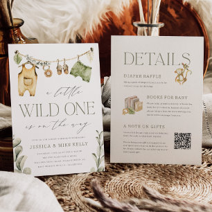 Invitación Wild One Boho Safari Todo en un Baby Shower