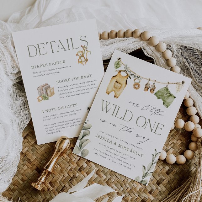 Invitación Wild One | Boho Safari Todo en un Baby Shower (Subido por el creador)