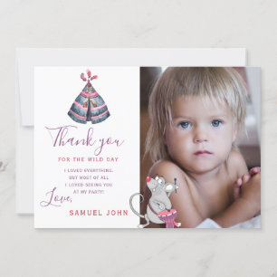 Invitación Wild One boy primer cumpleaños foto graciosa graci