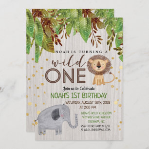Invitación Wild ONE First Birthday Invitation Boy