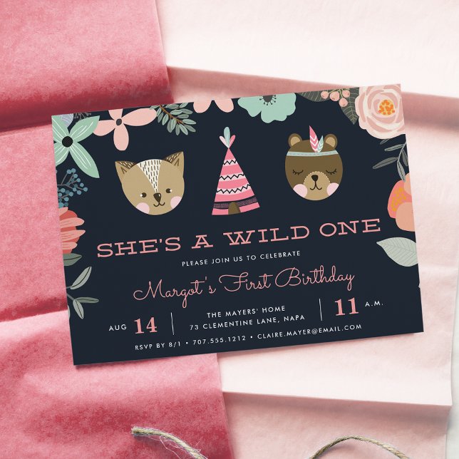 Invitación Wild One | First Birthday Party Invitation (Subido por el creador)