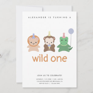 Invitación Wild One First Birthday Party Simple