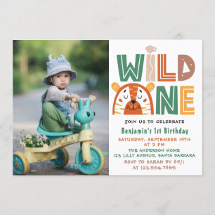 Invitación Wild One First Birthday Photo
