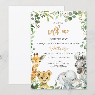 Invitación Wild One is on the Way Baby Shower Invitation