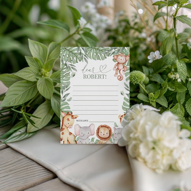 Invitación Wild One Jungle Message Card (Subido por el creador)