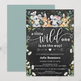 Invitación Wild One Koalas y Kangaroos Baby Shower