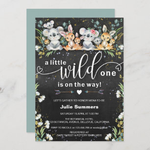 Invitación Wild One Koalas y Kangaroos Baby Shower