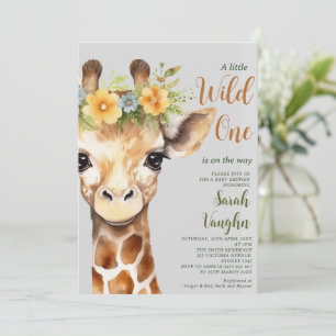 Invitación Wild One Little Giraffe Baby Shower