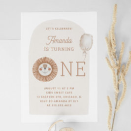 Invitación Wild One | Partido del Primer Cumpleaños del León