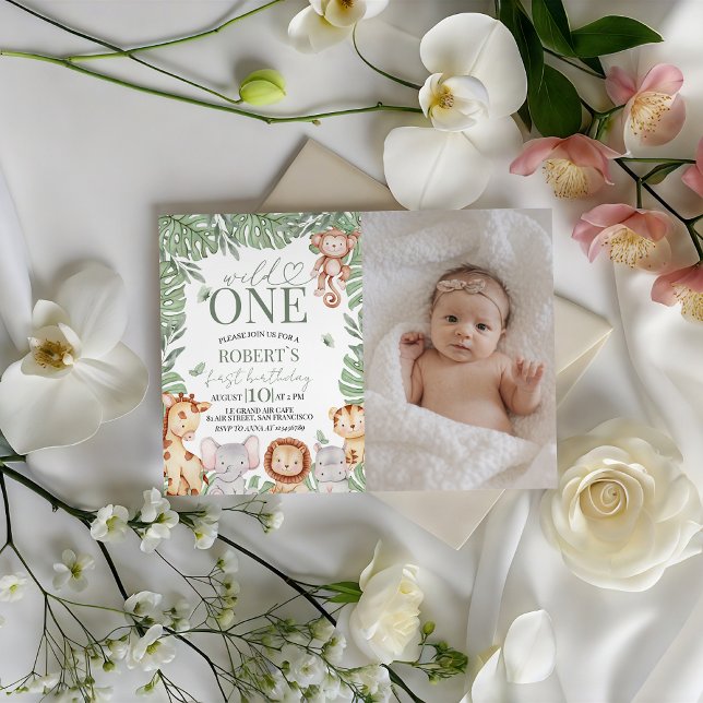 Invitación Wild One Photo Birthday Invite (Subido por el creador)