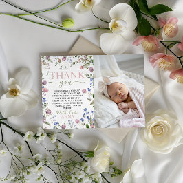 Invitación Wild One Photo Birthday Thank You Card