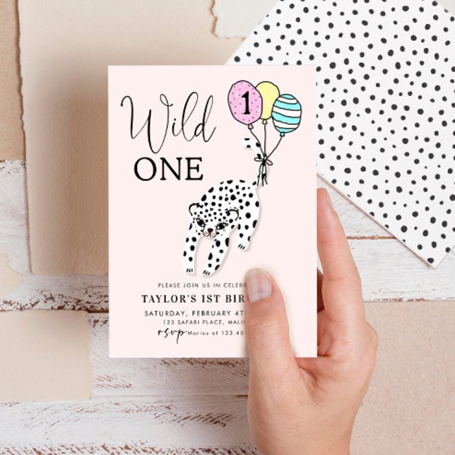 Invitación Wild One | Primer cumpleaños del Chica de globos d (Subido por el creador)