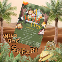 Wild One Safari Animals Baby Shower