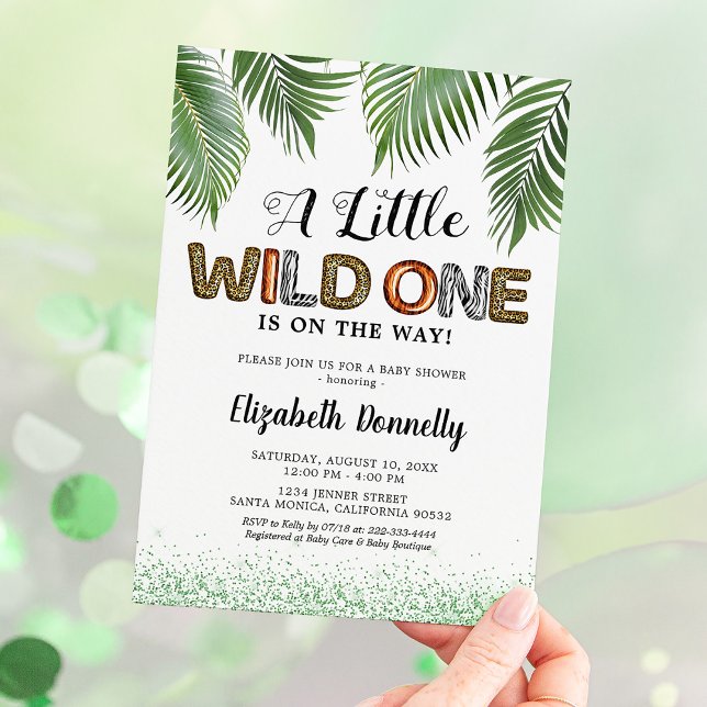 Invitación Wild One Safari Baby Shower (Subido por el creador)