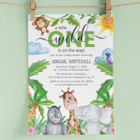 Wild One Safari | Baño de bebé acuarela de animale