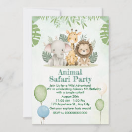 Invitación Wild One Safari Birthday Invitation