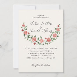 Invitación Wild Rose Floral Petals Garden Affair Wedding