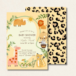 Invitación Wild Safari Adventure espera a Baby Shower