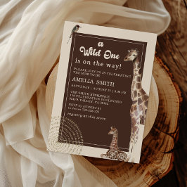 Invitación Wild Safari Giraffe Jungle Baby Shower
