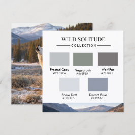 Invitación Wild Solitude Color Palette Card