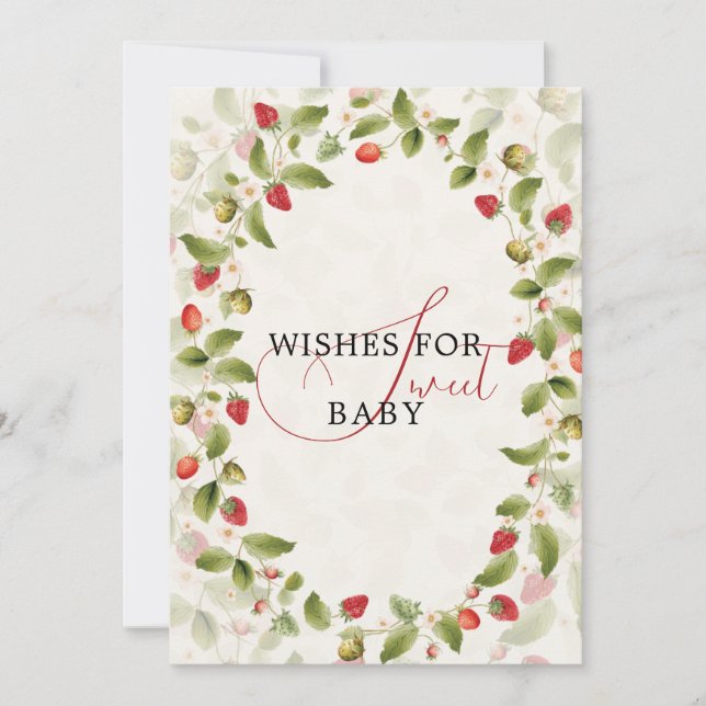 INVITACIÓN WILD STRAW BERRY SWEET BABY SHOWER (Anverso)