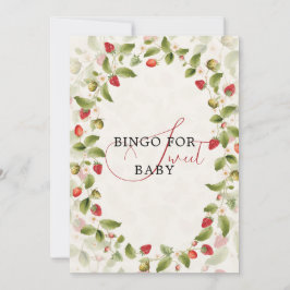 INVITACIÓN WILD STRAW BERRY SWEET BABY SHOWER INVITATION