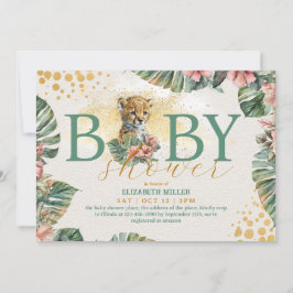 Invitación Wild Tiger Rustic Baby Shower