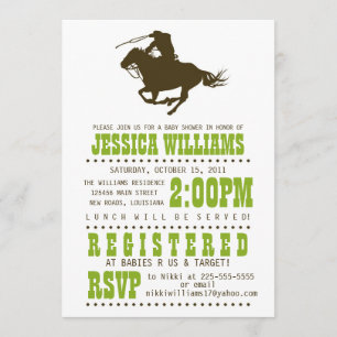 Invitación Wild West Baby Shower