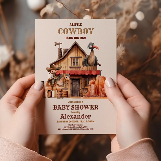 Invitación Wild West Baby Shower (Subido por el creador)
