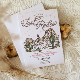 Invitación Wild West Bachelorette Última Itineraria de Rodeo