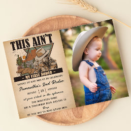 Invitación Wild West Birthday Western Cowboy foto de cumpleañ