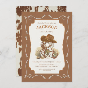 Invitación Wild West Cowboy 8cumpleaños
