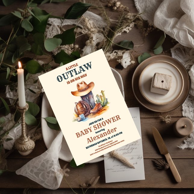 Invitación Wild West Cowboy Baby Shower (Subido por el creador)