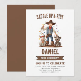 Invitación Wild West Cowboy Birthday Party