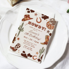 Invitación Wild West Cowboy Country Western Birthday Party