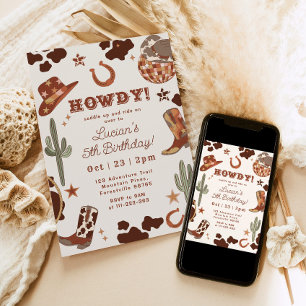 Invitación Wild West Cowboy Country Western Birthday Party