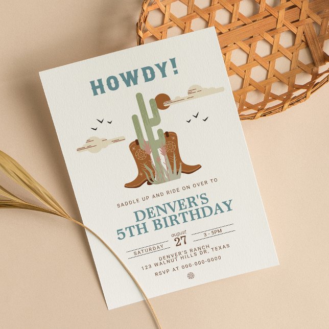 Invitación Wild West Cowboy Country Western Birthday Party (Subido por el creador)