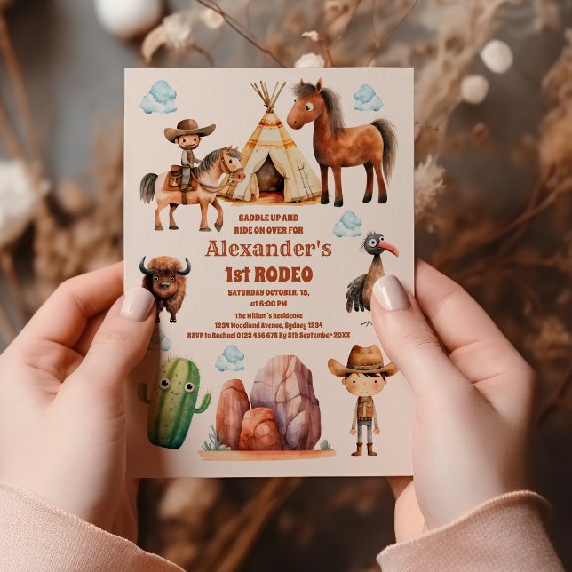 Invitación Wild West Cowboy Country Western Birthday Party (Subido por el creador)