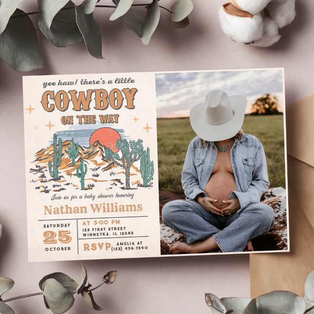 Invitación Wild West Cowboy Fiesta de Baby Shower (Subido por el creador)