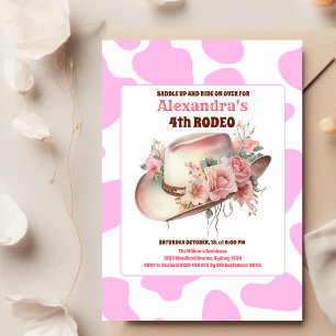 Invitación Wild West Cowgirl Country Western Birthday Party
