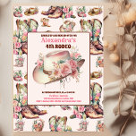 Invitación Wild West Cowgirl Country Western Birthday Party<br><div class="desc">Ensillar para una fiesta de cumpleaños occidental en el salvaje país de las vacas occidentales con nuestra invitación. Esto no es sólo una invitación; es tu boleto a un hotel lleno de encanto de vaquera y vibraciones occidentales. Ya sea que estés invitando a amigos y familiares a tu fiesta de...</div>