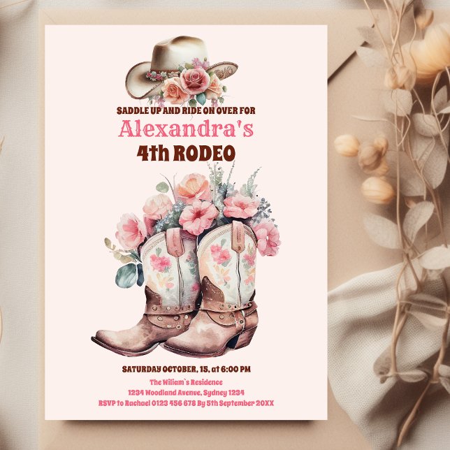 Invitación Wild West Cowgirl Country Western Birthday Party (Subido por el creador)