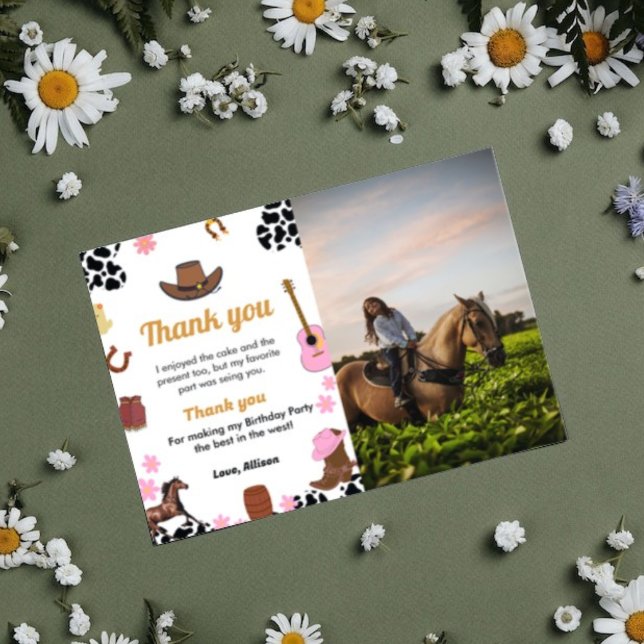 Invitación Wild west cowgirl cumpleaños fiesta de agradecimie (Subido por el creador)