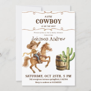 Invitación Wild West Rodeo Wester CowBoy Baby Shower