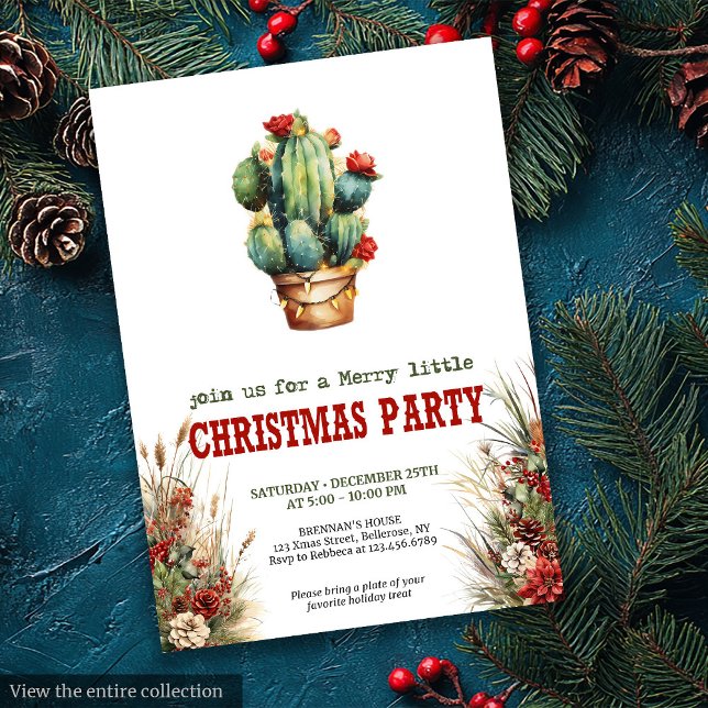 Invitación Wild West typography Christmas party digital   (Wild West typography Christmas party digital invite

)