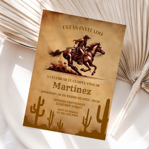Invitación Wild West Vaquero Cowboy Cumpleaños Español