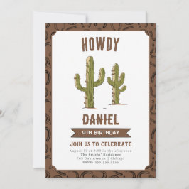 Invitación Wild West Western Birthday Party