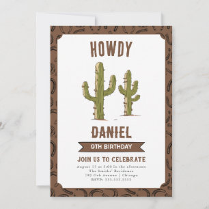 Invitación Wild West Western Birthday Party