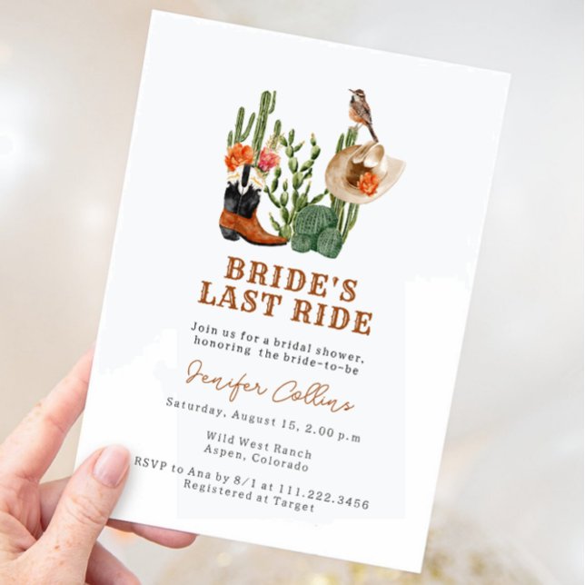 Invitación Wild Western Bridal Shower (Subido por el creador)