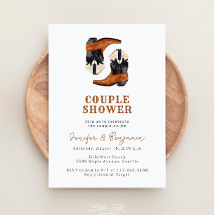 Invitación Wild Western Couple Shower